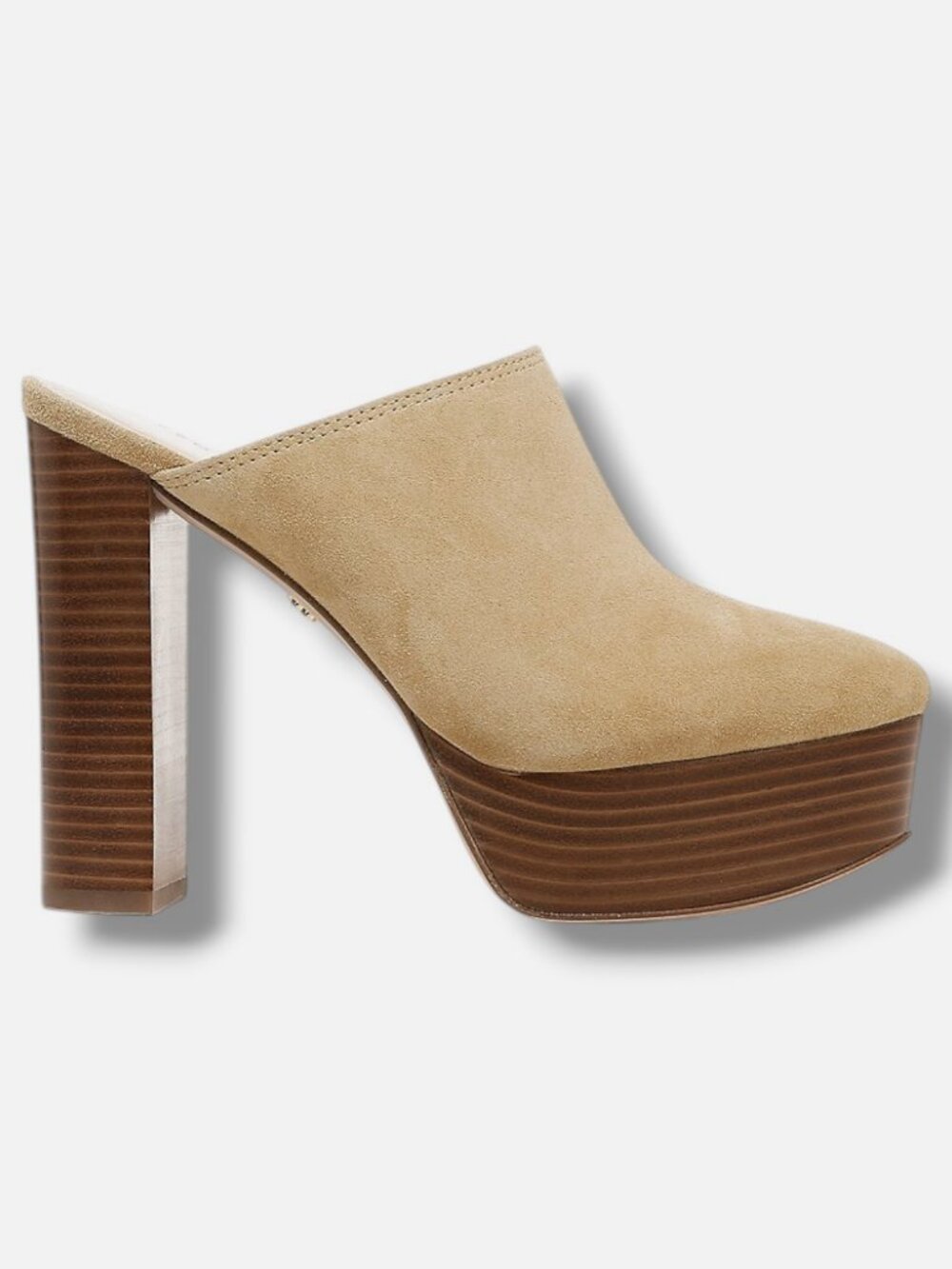 Veronica Beard Women Beige Maren Platform Mule Sandal Shoe Size 10.5 M